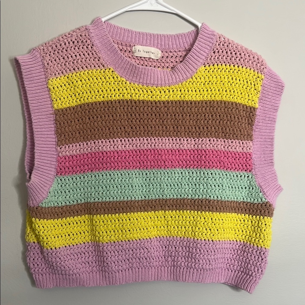 By Together Multicolor Knit Sleeveless Top